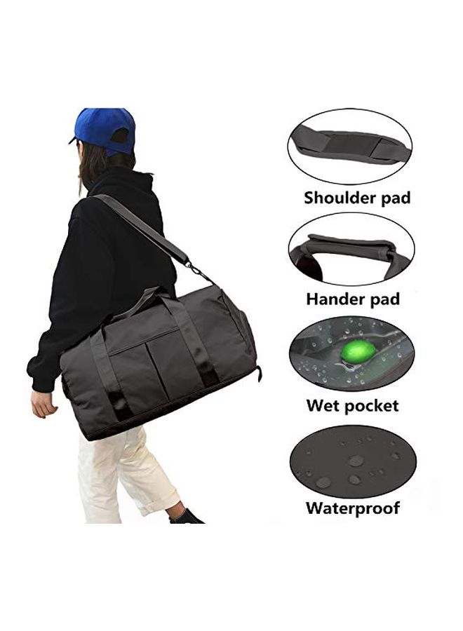 IBEILLI Waterproof Swim Dance Weekender Travel Duffel Bag Black - Image 4