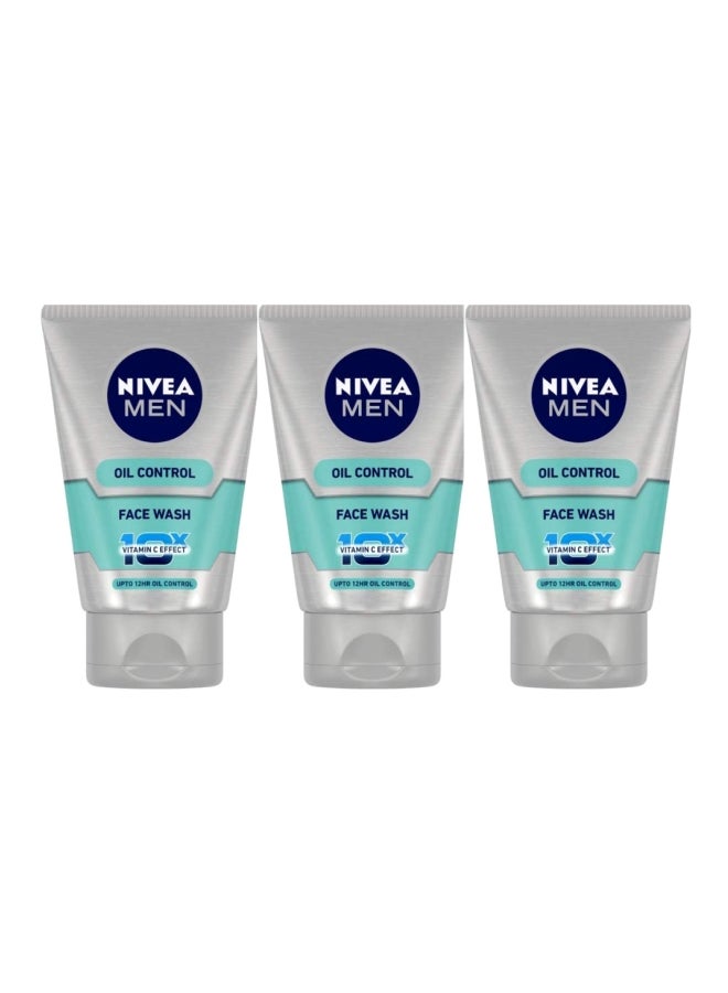 Nivea Pack Of 3 Oil Control Face Wash 100ml