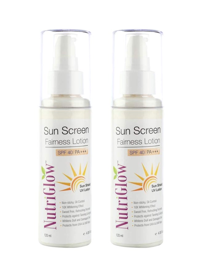 2-Piece Sunscreen Fairness Lotion SPF40 120ml