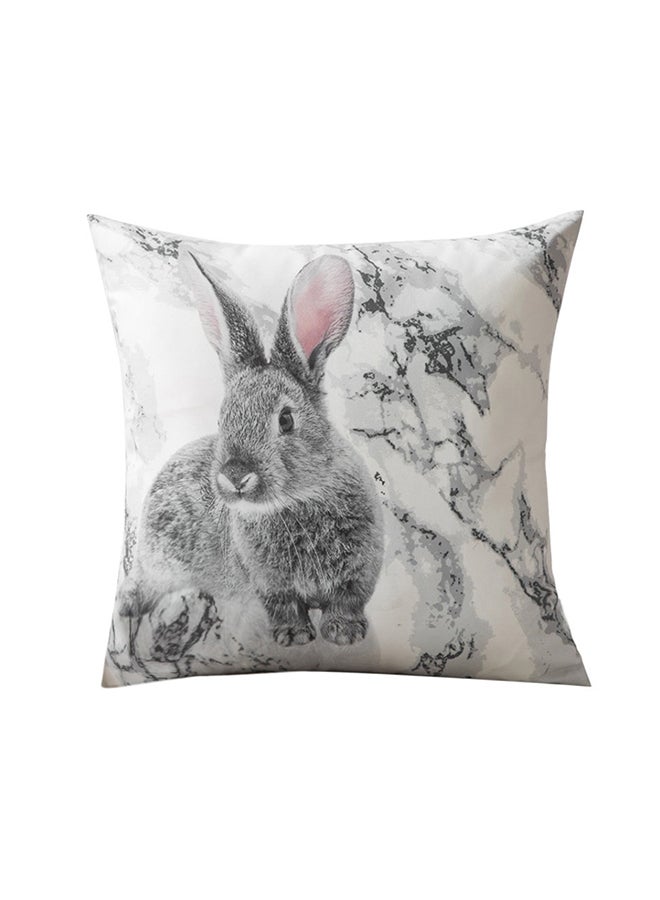 Rabbit Printed Cushion Cover Multicolour 45x45cm