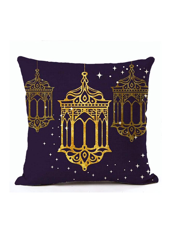 غطاء وسادة ناعم بتصميم يعبر عن شهر رمضان متعدد الألوان 45x45سم