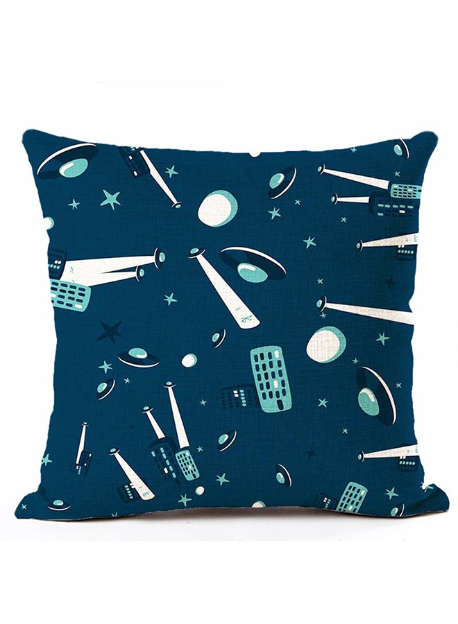 Astronaut Pattern Square Cushion Cover Multicolour 45x45cm