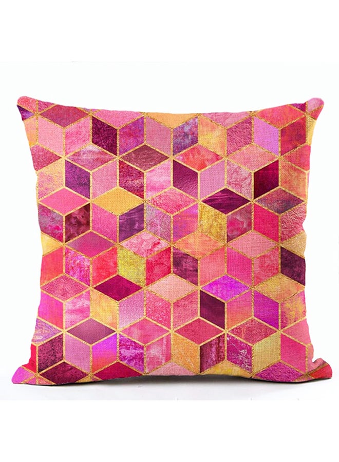 غطاء وسادة بطبعة هندسية متعدد الألوان 45x45سم