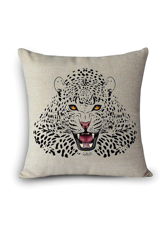 3D Hd Leopard Print Cushion Cover Multicolour 45x45cm