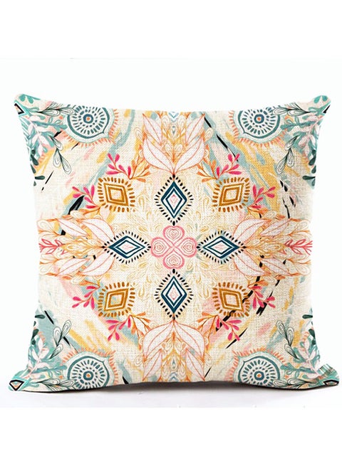 Geometric Pattern Printed Cushion Cover Multicolour 45x45cm