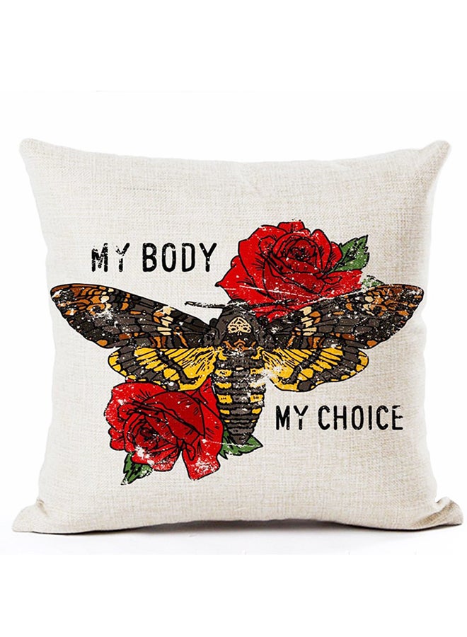 Floral Rose Pattern Home Linen Multicolour 45x45cm