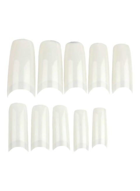 500-Piece False Acrylic Nail Art Tip Set Clear