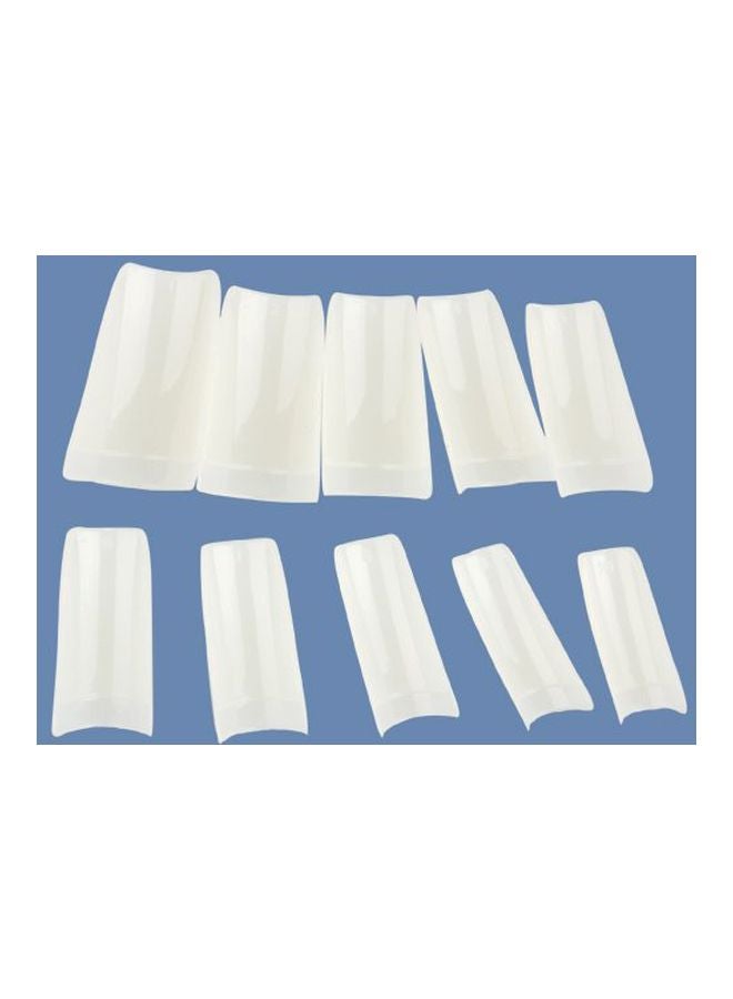 500-Piece False Acrylic Nail Art Tip Set Clear - Image 2