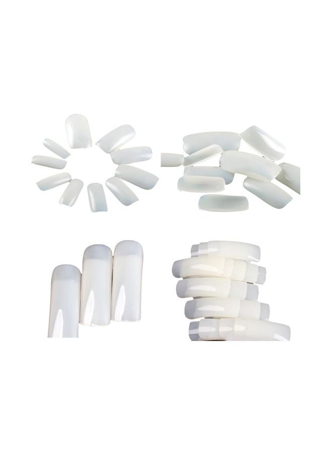 فوكس طقم أظافر مستعارة مكون من 200 قطعة أبيض - Image 1