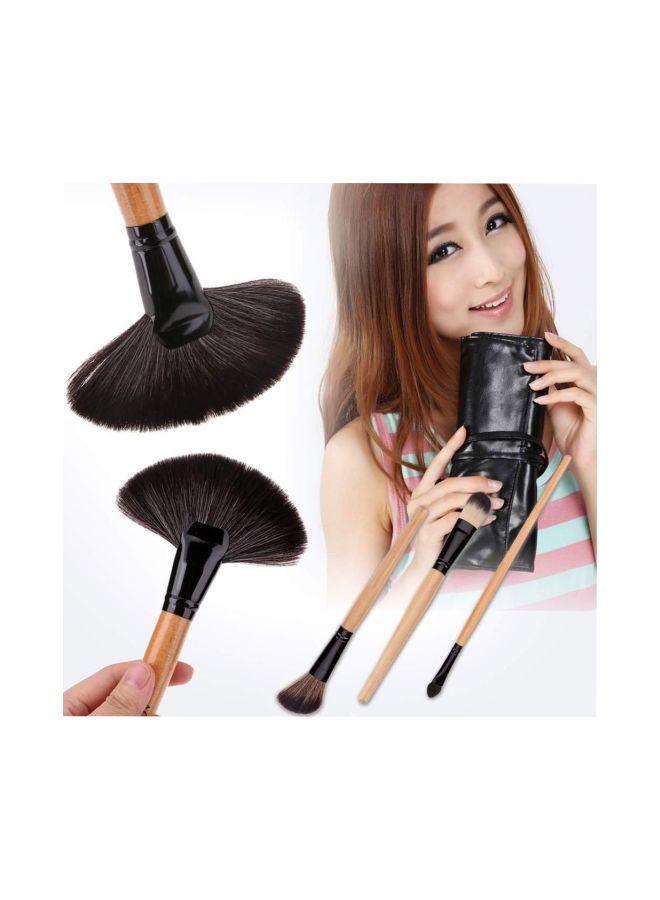 Allin Exporters 32-Piece Makeup Brush Set With Pouch Black  - Image 3