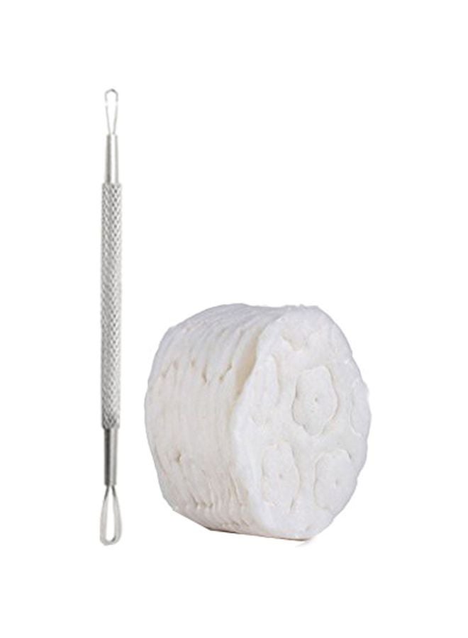 Panache Blackhead and Whitehead Remover With Cotton Rounds Silver/White  - Image 1