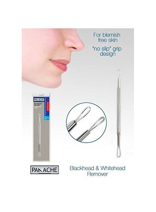Panache Blackhead and Whitehead Remover With Cotton Rounds Silver/White  - Image 4