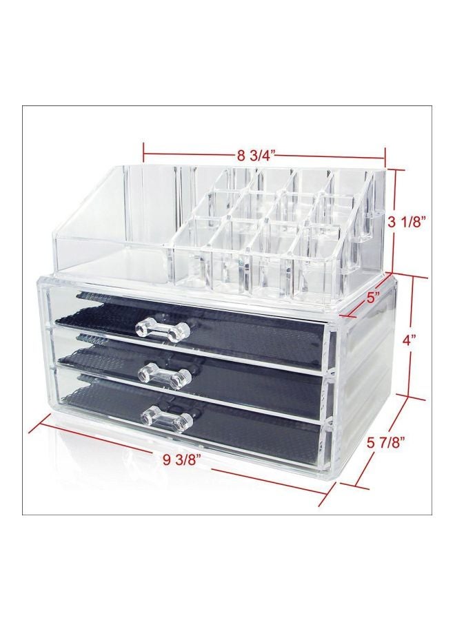 Multipurpose Cosmetics Organizer Clear