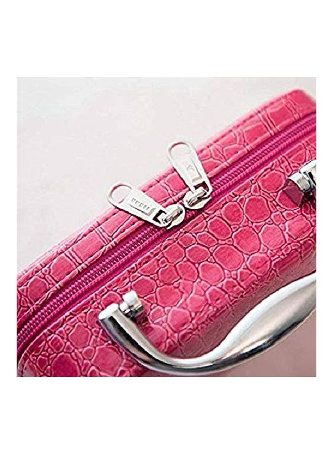 سي سبيريت منظم مستحضرات التجميل مع مرآة مكياج وردي - Image 4