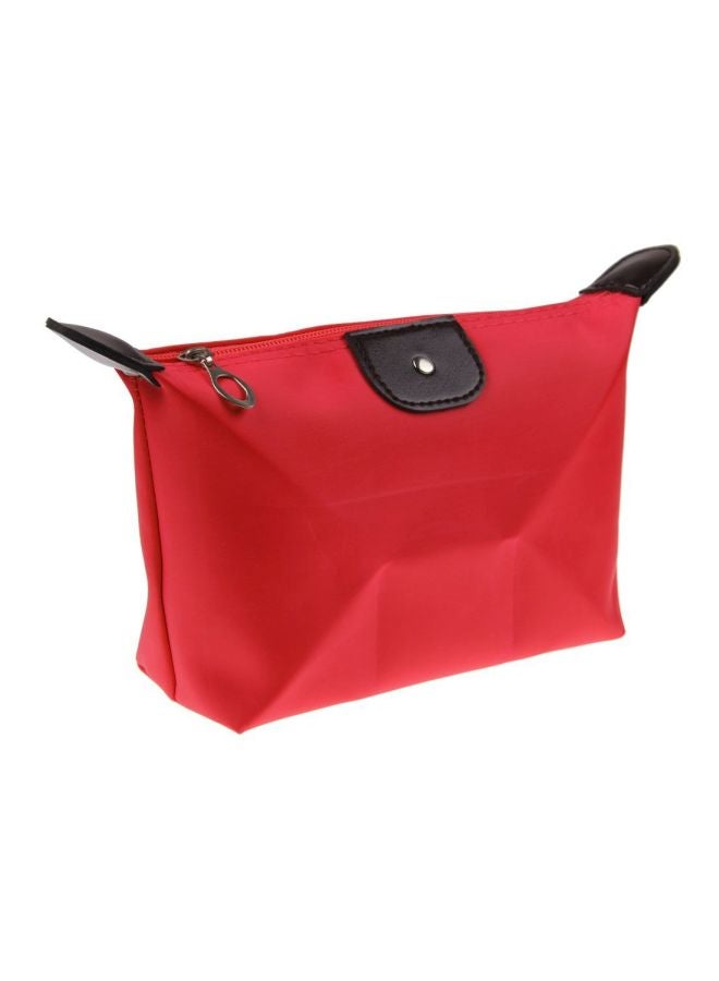 FOK Canvas Make Up Pouch Red/Black 