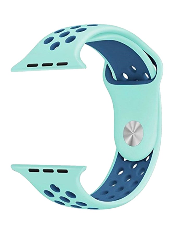 porodo - Wrist Band For Apple Watch Nike + Light Blue/Dark Blue - Image 1