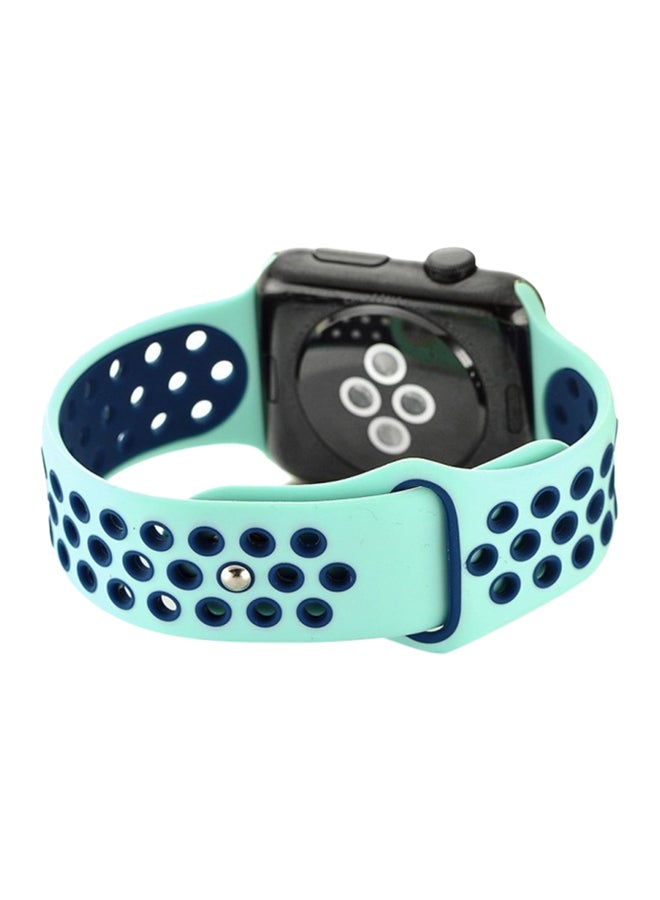 porodo - Wrist Band For Apple Watch Nike + Light Blue/Dark Blue - Image 1