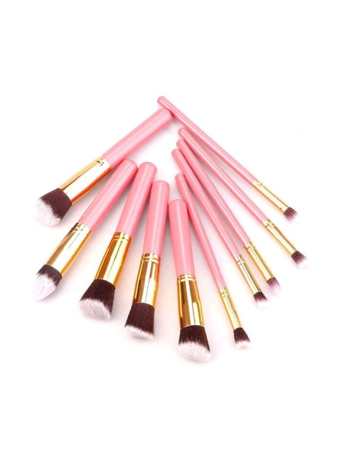 سي اي تي سي طقم فراشي مستحضرات تجميل مكون من 10 قطع وردي/ذهبي/بني - Image 2