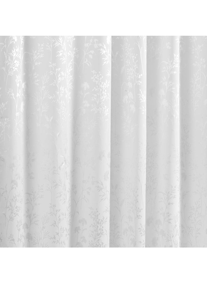Htovila Waterproof Printed Shower Curtain With Hooks White 72 x 72inch - Image 2