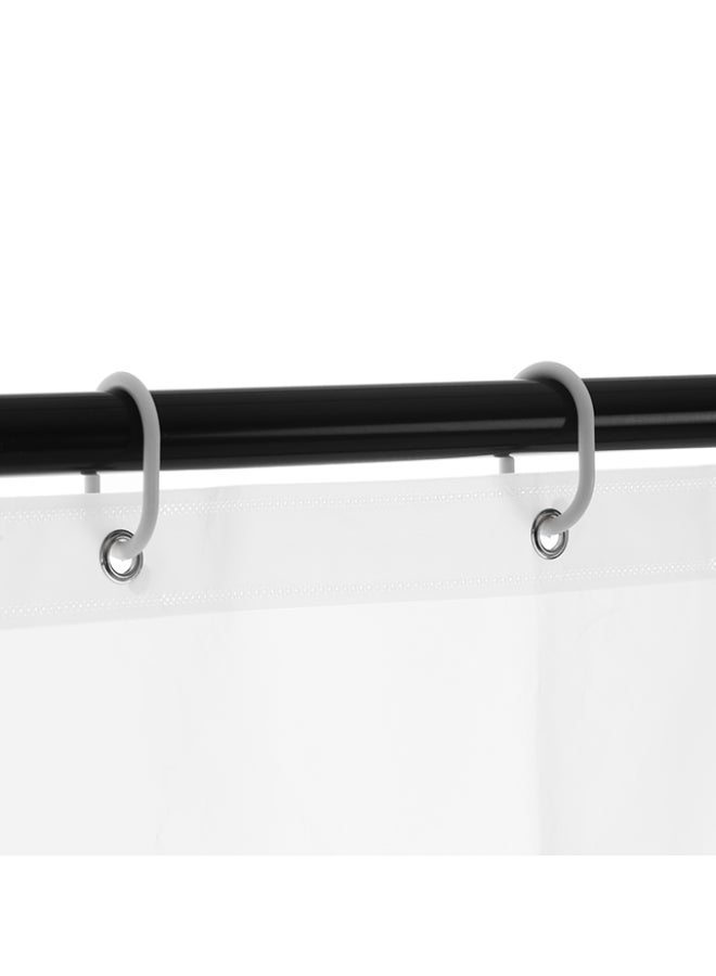 Waterproof Solid Shower Curtain With Hooks White 72 x 72inch - v1566823752/N29217376A_3