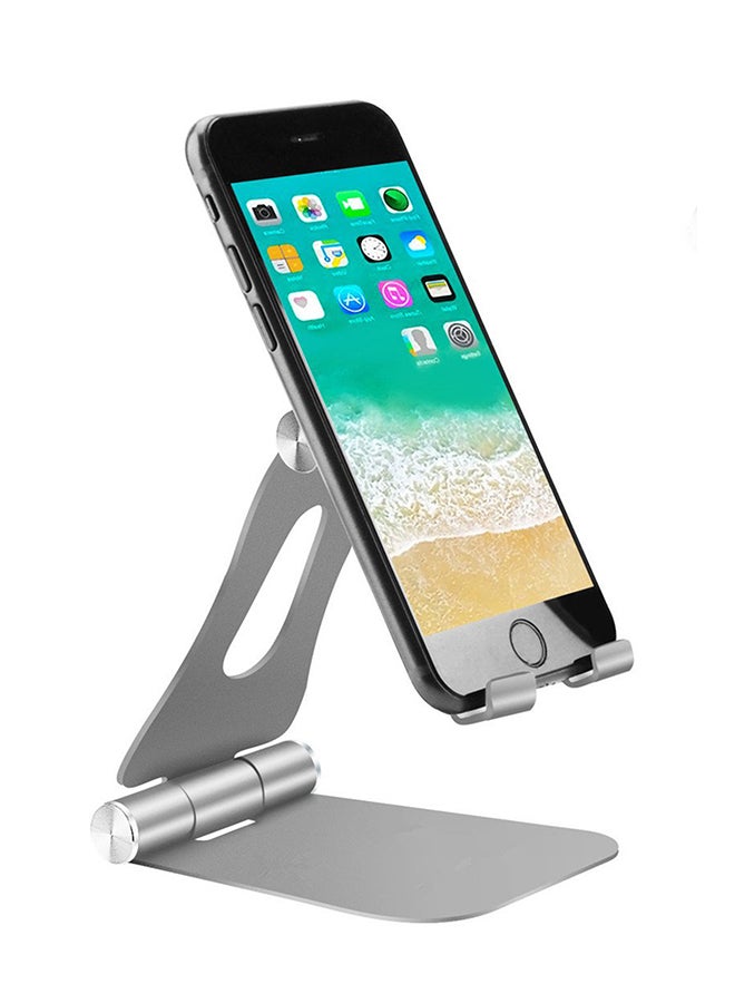 Folding Desktop Mobile Phone Holder Silver - Image 1