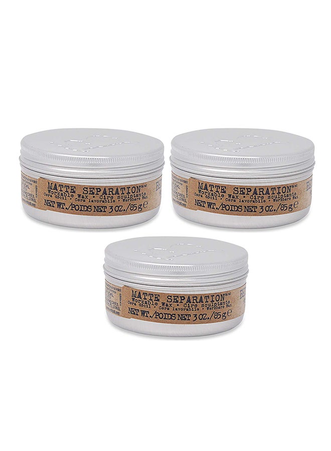 TIGI Pack Of 3 Tigi Bed Head Men Matte Separation Workable Wax - Image 1