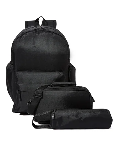 WALLACE Kids Unisex Essential Backpack Set Black