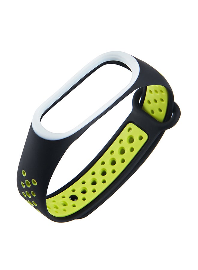 Replacement Watch Band For Xiaomi Mi Band 4 Black/Green - Image 1