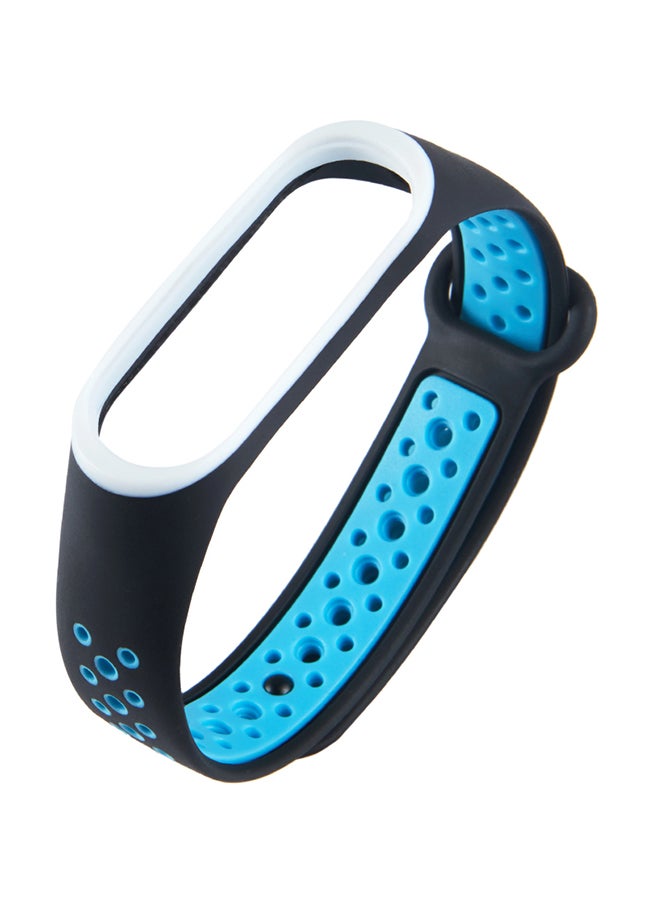 Replacement Watch Band For Xiaomi Mi Band 4 Black/Blue - Image 1