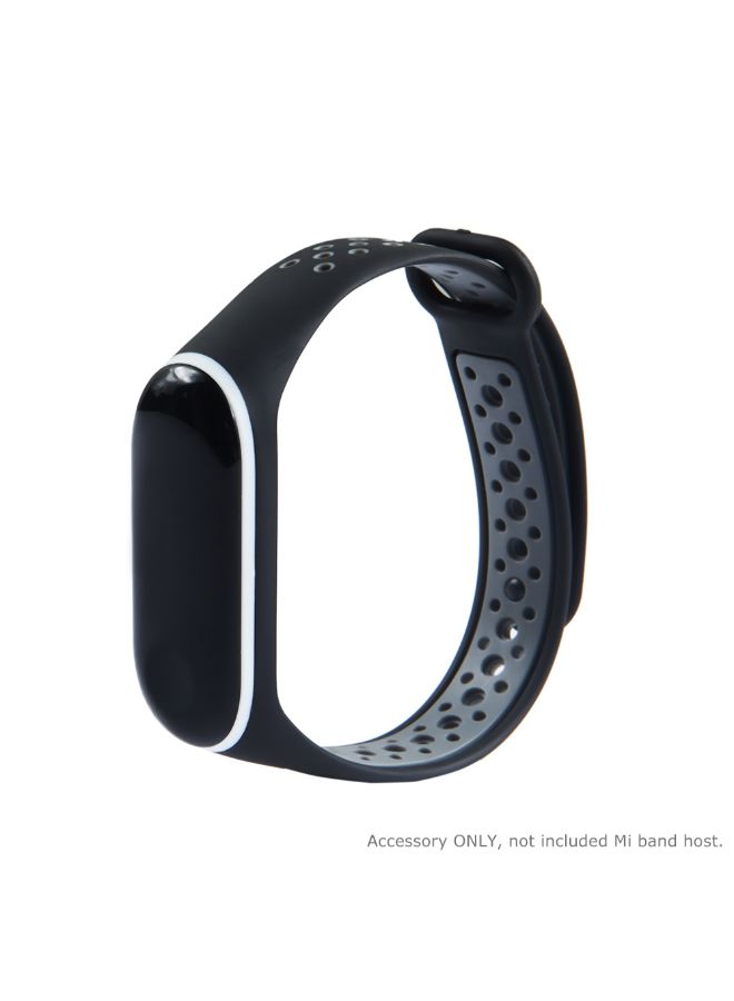 Replacement Watch Band For Xiaomi Mi Band 4 Black/Grey - Image 2