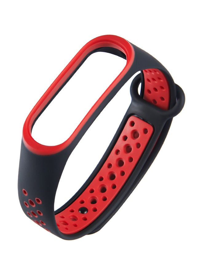 Replacement Watch Band For Xiaomi Mi Band 4 Black/Red - Image 1