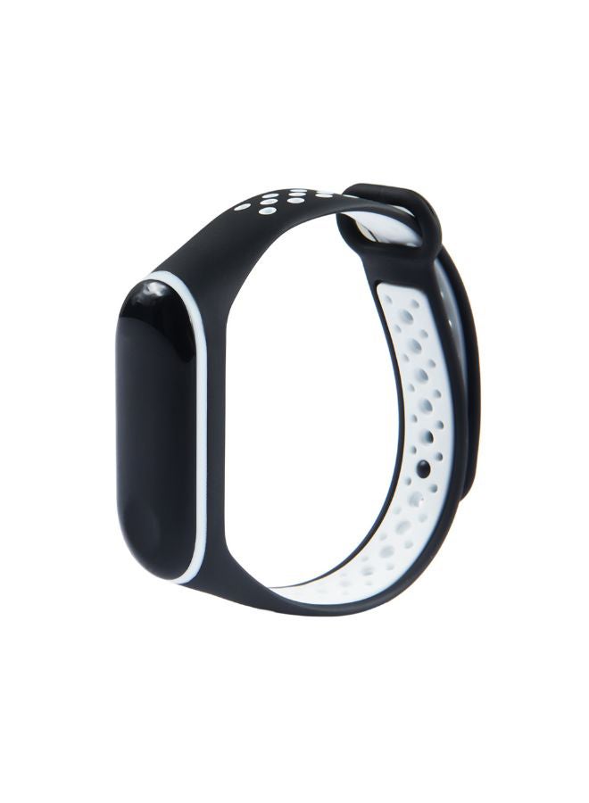 Replacement Watch Band For Xiaomi Mi Band 4 Black/White - Image 2