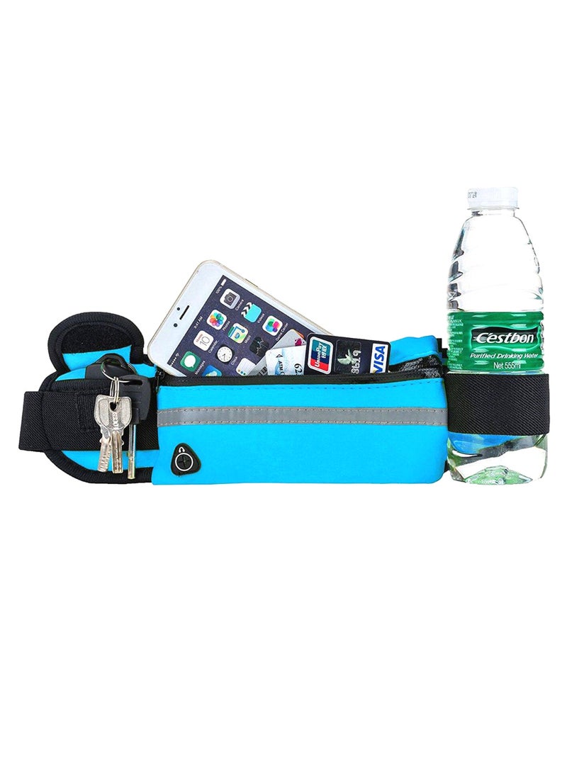 حقيبة خصر بحزام صغيرة مضادة للماء ومناسبة للركض أسود/أزرق - Image 2