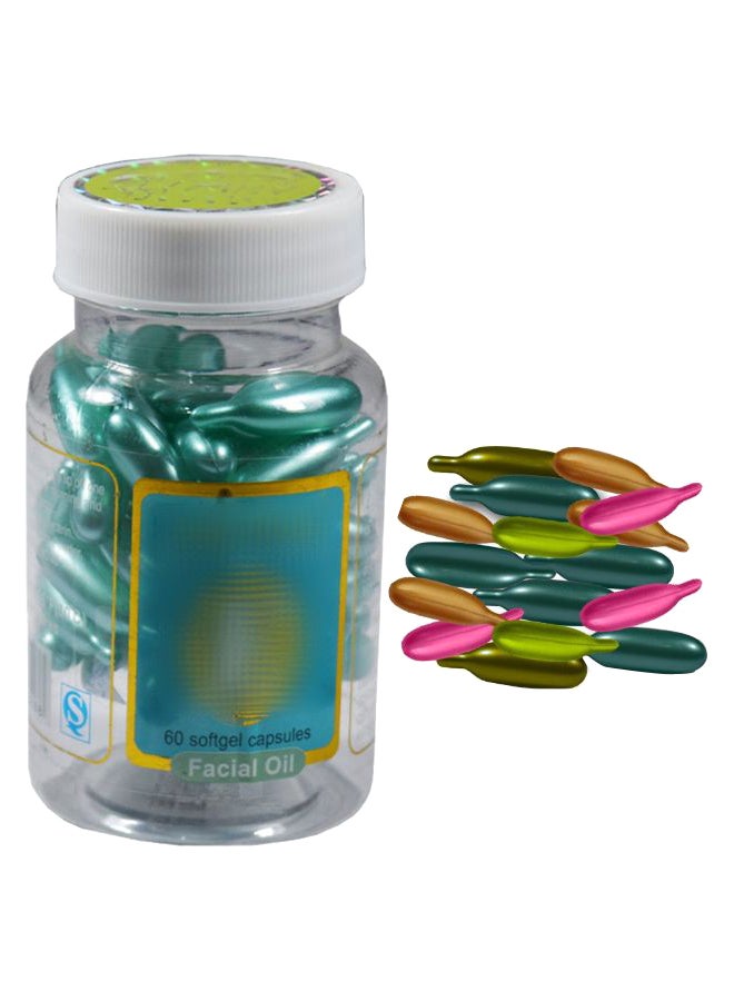 adbeni Aloe-Vera Soft Gel Capsule Facial Oil, 60 Softgel Multicolour