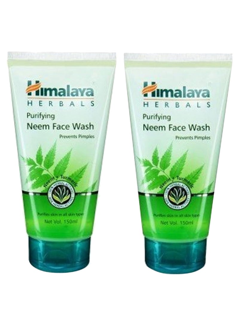 Himalaya - 2-Piece Purifying Neem Facewash Set Green 2 x 50ml - Image 1
