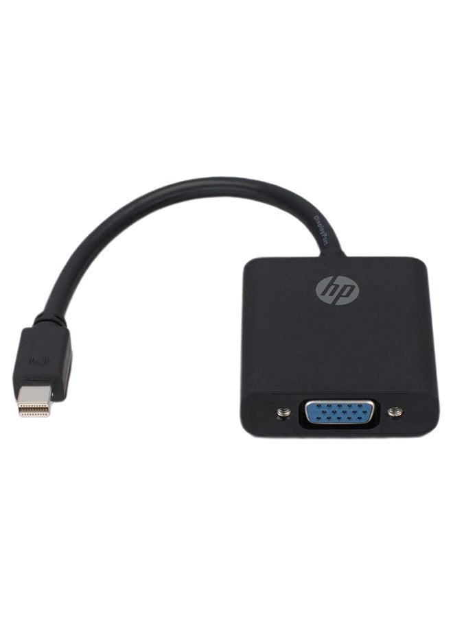 HP - Mini Display Port To VGA Adaptor Black/Silver - Image 1