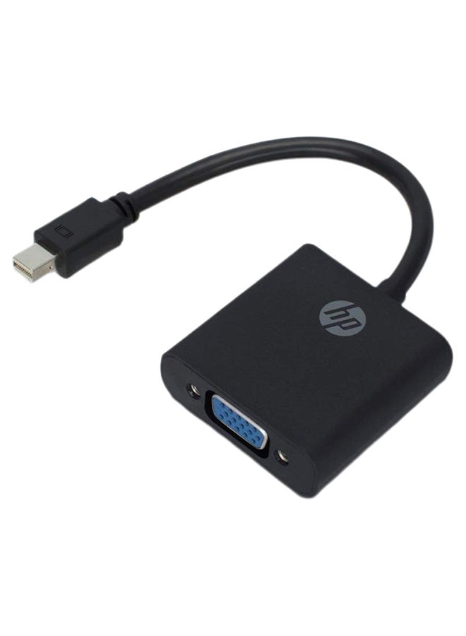 HP - Mini Display Port To VGA Adaptor Black/Silver - Image 1