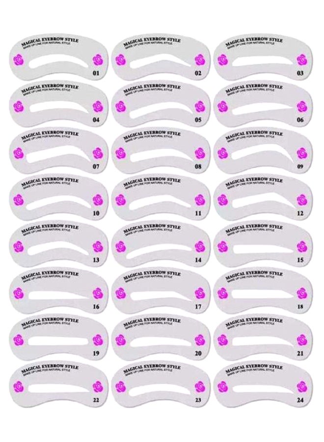 DALUCI 24-Piece Eyebrow Tint Stencils Set Multicolour - Image 1