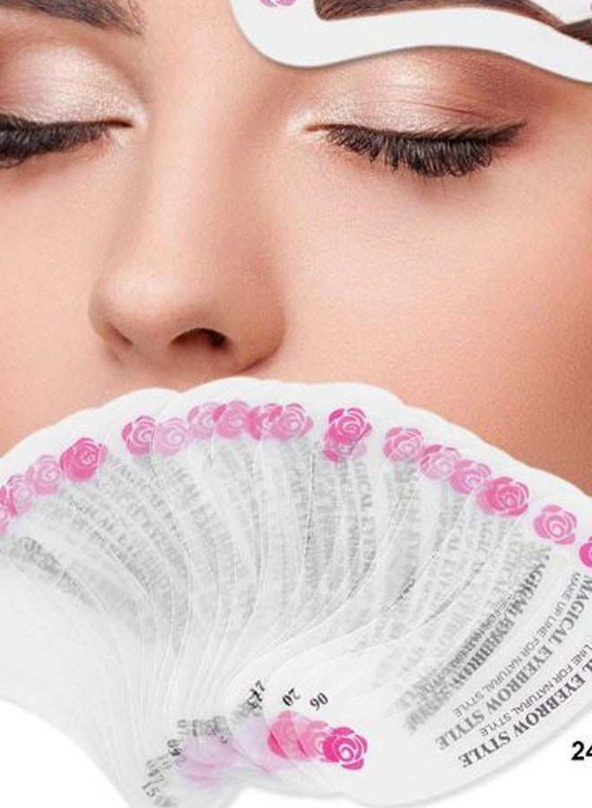 DALUCI 24-Piece Eyebrow Tint Stencils Set Multicolour - Image 2