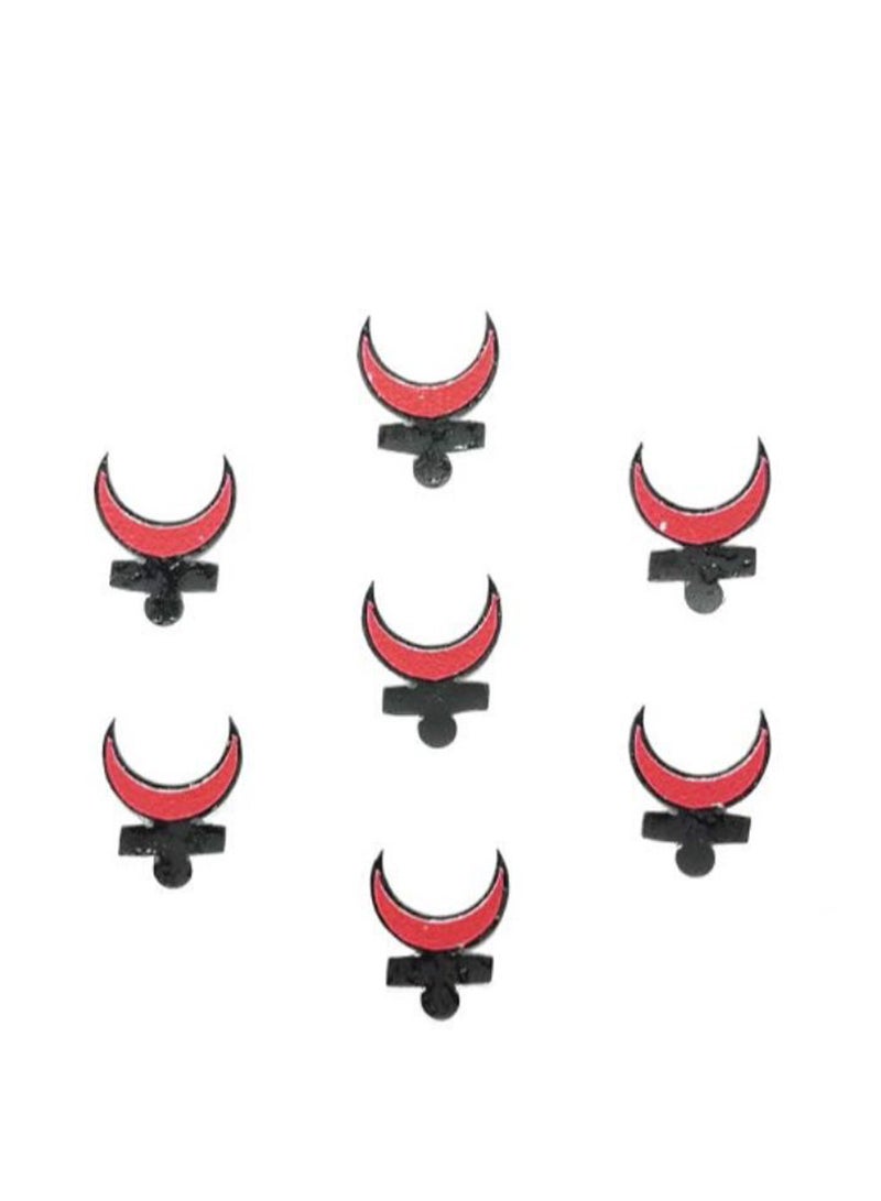 Comet Busters Moon Shaped Bindi Maroon/Black - Image 2