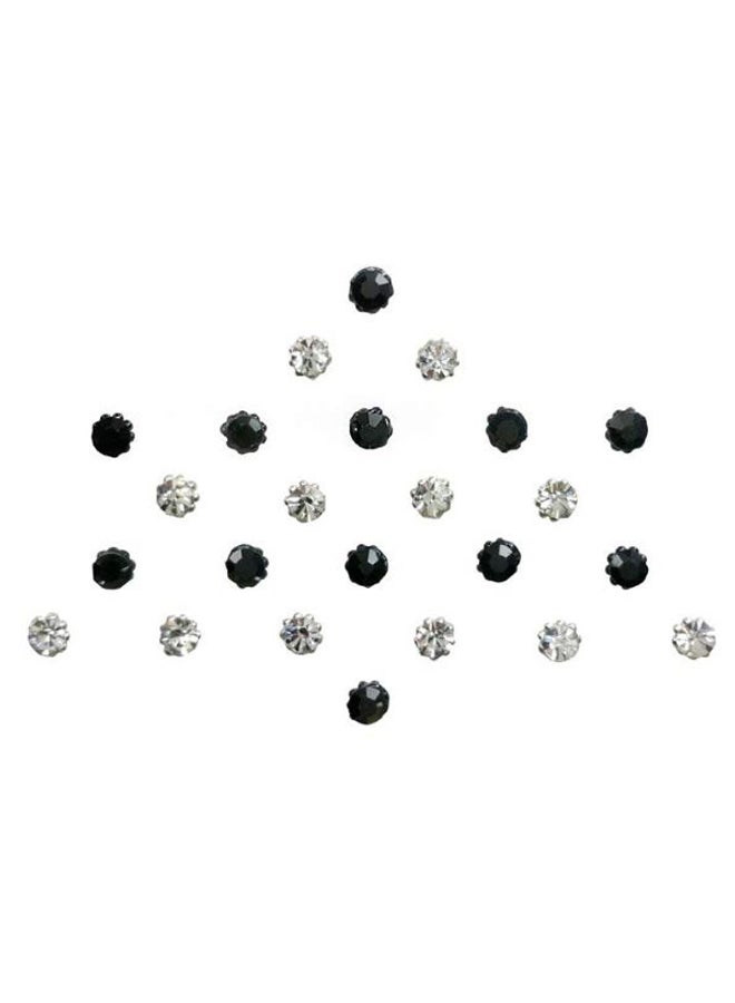 24-Piece Crystal Collection Stone Bindi Set Black/Silver - v1566856342/N29256986A_1