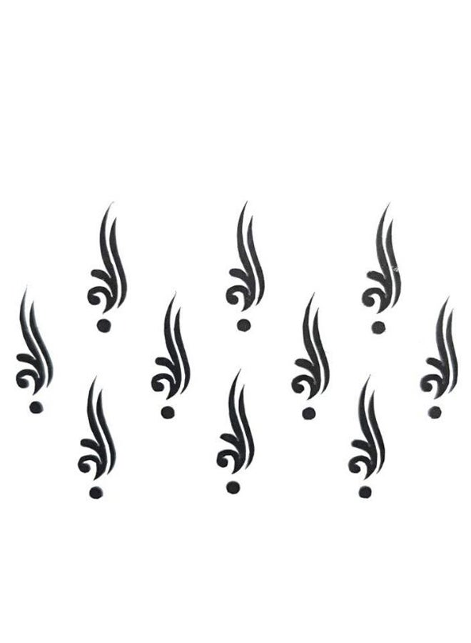 كوميت باسترز طقم بيندي هندي فاخر مكون من 10 قطع أسود - Image 1