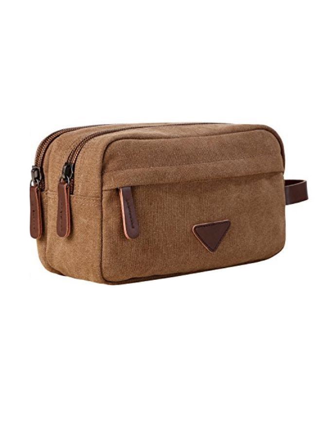 Mactso Travel Toiletry Makeup Bag Brown - Image 1