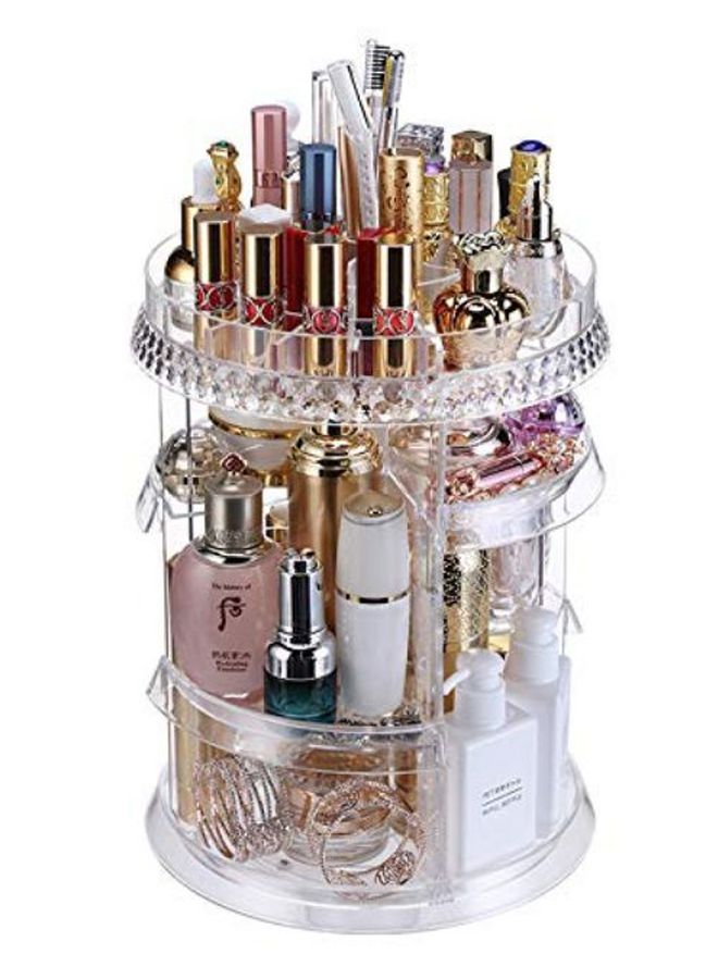 360 Degree Rotating Makeup Organizer Clear - v1566857288/N29263242A_1