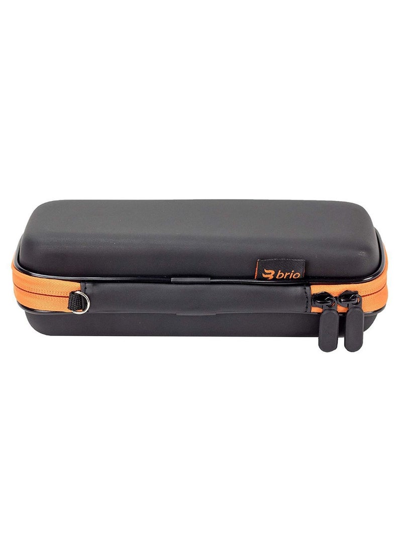 بريو علبة أدوات تجميل مناسبة للسفر برتقالي/أسود - Image 1