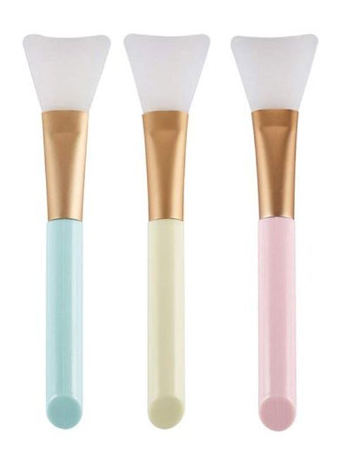 3-Piece Face Mask Applicator Brush Set Multicolour