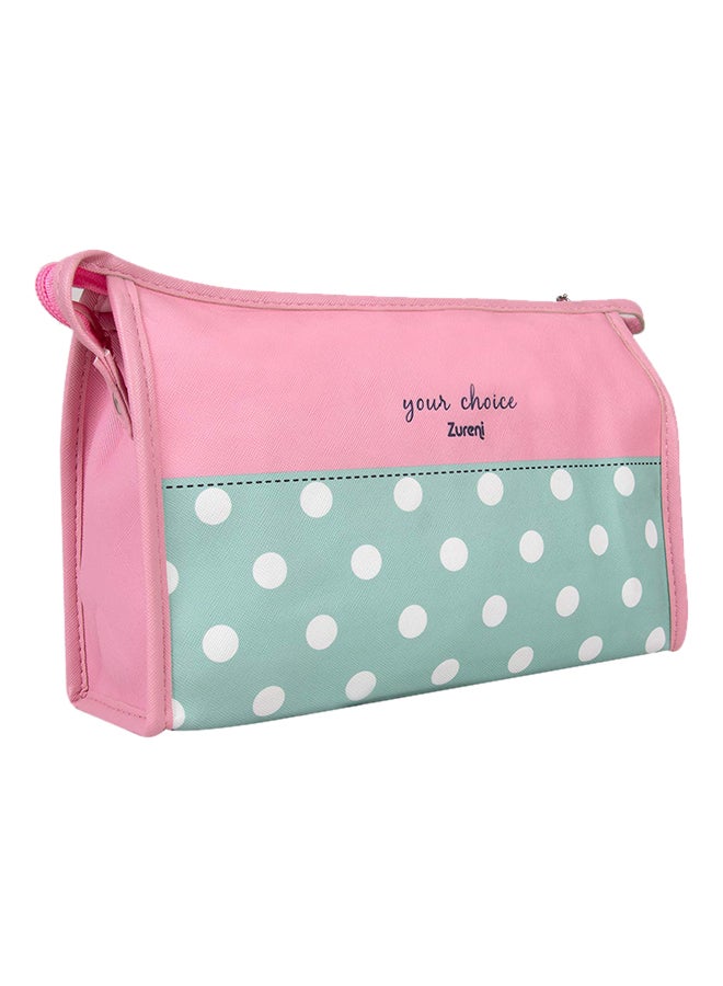Zureni Pu Leather Cosmetic Bag Pink/Blue 
