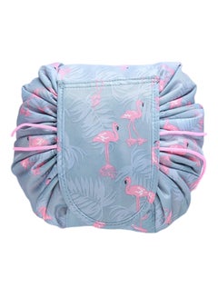 STOP N BUY Multifunction Travel Cosmetic Makeup Organizer Bag With Drawstrings Blue/Pink 