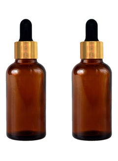 Devinez Set Of 2 Dropper And Cap Round Bottle 50ml 