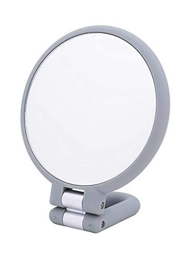 دانييل مرآة محمولة باليد بتصميم قابل للطي ولمسة ناعمة رمادي - Image 1